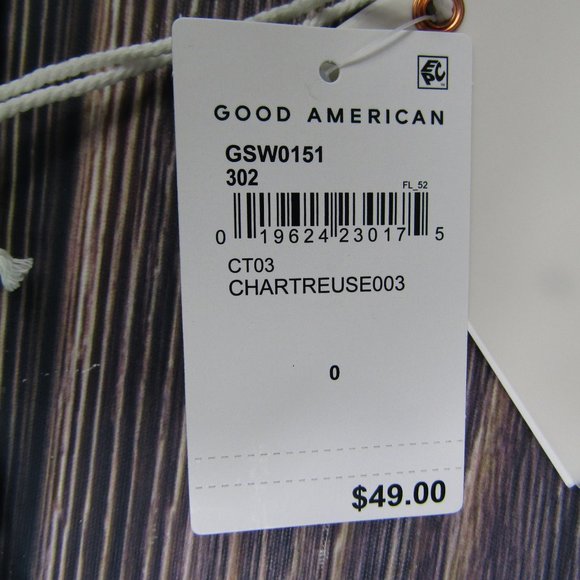 Good American NEW XS Size 0 Lime Green Tiny Ties Bikini Bottom Swim - Picture 3 of 6